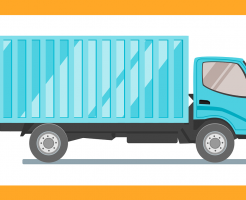 グローを入荷するr配送トラック